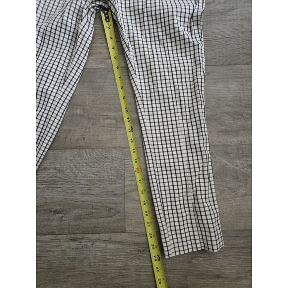 ANTHROPOLOGIE Essential Slim Pants Size 4 Womens Black/White Checkered Stretchy - Picture 8 of 9